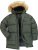 JP1880 Quilted Parka Lightweight and Warm with Faux Fur Hood Dark Green - Didelės vyriškos striukės - Didelės vyriškos striukės