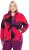 Ulla Popken Abstract Print Zip Fleece Jacket Pink Berry - Striukės - 