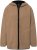Ulla Popken Long Sleeve Hooded Teddy Jacket Putty - Striukės - 