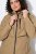 Ulla Popken Hooded with Zippered Pockets and Zippered Side Slits Jacket Mocha - Striukės - Didelių dydžių striukės moterims