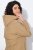 Ulla Popken Hooded with Zippered Pockets and Zippered Side Slits Jacket Mocha - Striukės - Didelių dydžių striukės moterims