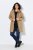 Ulla Popken Hooded with Zippered Pockets and Zippered Side Slits Jacket Mocha - Striukės - Didelių dydžių striukės moterims