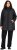 Ulla Popken HYPRAR Mixed Texture Water-Repellent Jacket Black - Striukės - 