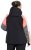Ulla Popken HYPRAR Patchwork Sleeve Performance Jacket Black - Striukės - 