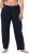 Ulla Popken Bootcut Elastic Waist Cotton French Terry Sport Pants Night Blue - Džinsai & Kelnės Didelėse Dydžiuose – Plus Size - 