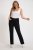 Ulla Popken Basic Mony Tapered Leg Stretch Pants Black - Džinsai & Kelnės Didelėse Dydžiuose – Plus Size - 