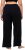 Ulla Popken Wide Leg Smocked Waist Knit Pants Black - Džinsai & Kelnės Didelėse Dydžiuose – Plus Size - 