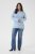 Kaffe Curve Jina Knit Pullover Powder Blue Melange - Megzti megztiniai - 