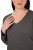 Ulla Popken Back To Basics V-Neck Relaxed Fit Cotton Tee Graphite Grey - Marškinėliai - Moteriški marškinėliai
