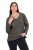 Ulla Popken Back To Basics V-Neck Relaxed Fit Cotton Tee Graphite Grey - Marškinėliai - Moteriški marškinėliai