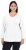 Ulla Popken Back To Basics V-Neck Relaxed Fit Cotton Tee Snow White - Marškinėliai - 