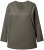 Ulla Popken Back To Basics V-Neck Relaxed Fit Cotton Tee Olive - Marškinėliai - 