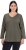 Ulla Popken Back To Basics V-Neck Relaxed Fit Cotton Tee Olive - Marškinėliai - 
