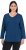 Ulla Popken Back To Basics V-Neck Relaxed Fit Cotton Tee Dark Blue - Marškinėliai - 