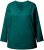 Ulla Popken Back To Basics V-Neck Relaxed Fit Cotton Tee Teal Green - Marškinėliai - 