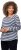 Ulla Popken Striped A-Line Long Sleeve Tee Navy Blue - Spausdinti marškinėliai moterims - 