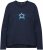 Ulla Popken Star Long Sleeve Graphic Tee Navy Blue - Spausdinti marškinėliai moterims - 