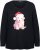 Ulla Popken Puppy Graphic Christmas Long Sleeve T-Shirt Black - Marškinėliai - 