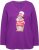 Ulla Popken Christmas Squirrel Long Sleeve Graphic Tee Dark Purple - Spausdinti marškinėliai moterims - 