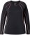 Ulla Popken UPF 50+ Contrast Piping Long Sleeve Tee Black - Spausdinti marškinėliai moterims - 