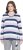 Ulla Popken Striped Knotted Hem Long Sleeve Tee Lavender - Spausdinti marškinėliai moterims - 