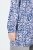 Ulla Popken Allover Printed Pleated Long Sleeve Tee Dark Blue - Spausdinti marškinėliai moterims - Marškinėliai su raštais moterims