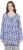 Ulla Popken Allover Printed Pleated Long Sleeve Tee Dark Blue - Spausdinti marškinėliai moterims - 