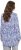 Ulla Popken Allover Printed Pleated Long Sleeve Tee Dark Blue - Spausdinti marškinėliai moterims - 