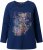 Ulla Popken Inverted Seam Long Sleeve Graphic Tee Ink Blue - Marškinėliai - 