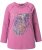 Ulla Popken Inverted Seam Long Sleeve Graphic Tee Dark Rose - Spausdinti marškinėliai moterims - 