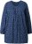 Ulla Popken Pleated Confetti Print Long Sleeve Tee Ink Blue - Spausdinti marškinėliai moterims - 