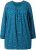 Ulla Popken Pleated Confetti Print Long Sleeve Tee Teal - Spausdinti marškinėliai moterims - 