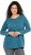Ulla Popken Dream Rhinestone Lettering Long Sleeve Tee Teal - Spausdinti marškinėliai moterims - 