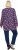 Ulla Popken Pleated Long Sleeve Floral Knit Tunic Ink Blue - Spausdinti marškinėliai moterims - 