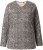 Ulla Popken Leopard Print Long Sleeve Ski Tee Black - Spausdinti marškinėliai moterims - 
