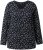 Ulla Popken Allover Printed Long Sleeve Tee Black - Spausdinti marškinėliai moterims - 