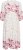 Kaffe Curve Rosa Midi Dress White Rose Border Flower - Suknelės - 