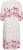 Kaffe Curve Rosa Midi Dress White Rose Border Flower - Suknelės - 