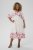 Kaffe Curve Rosa Midi Dress White Rose Border Flower - Suknelės - 