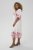 Kaffe Curve Rosa Midi Dress White Rose Border Flower - Suknelės - 