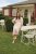 Kaffe Curve Rosa Midi Dress White Rose Border Flower - Suknelės - 
