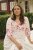 Kaffe Curve Rosa Midi Dress White Rose Border Flower - Suknelės - 
