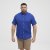 North Latitude Shirt Linen Cotton Short Sleeve Blue - Marškiniai - Marškiniai - 2XL-8XL