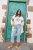 Ulla Popken Cropped Flared Eyelet Jeans Light Blue - Džinsai & Kelnės Didelėse Dydžiuose – Plus Size - 