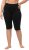 Ulla Popken Stretch Knit Bike Shorts Black - Džinsai & Kelnės Didelėse Dydžiuose – Plus Size - 