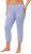 Ulla Popken Basic Stretch Knit Capris Blue - Džinsai & Kelnės Didelėse Dydžiuose – Plus Size - 