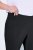 Ulla Popken Bengaline Elastic Waist Stretch Capri Pants Black - Medžiaginės kelnės - Plataus kirpimo kelnės moterims
