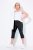 Ulla Popken Bengaline Elastic Waist Stretch Capri Pants Black - Medžiaginės kelnės - Plataus kirpimo kelnės moterims