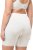 Ulla Popken Lace Hem Stretch Viscose Knit Bicycle Length Lounge Shorts White - Džinsai & Kelnės Didelėse Dydžiuose – Plus Size - 