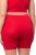 Ulla Popken Lace Hem Stretch Viscose Knit Bicycle Length Lounge Shorts Red - Džinsai & Kelnės Didelėse Dydžiuose – Plus Size - 